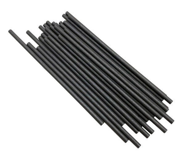 Paper Straw 6 x 200mm Black - VS Packaging