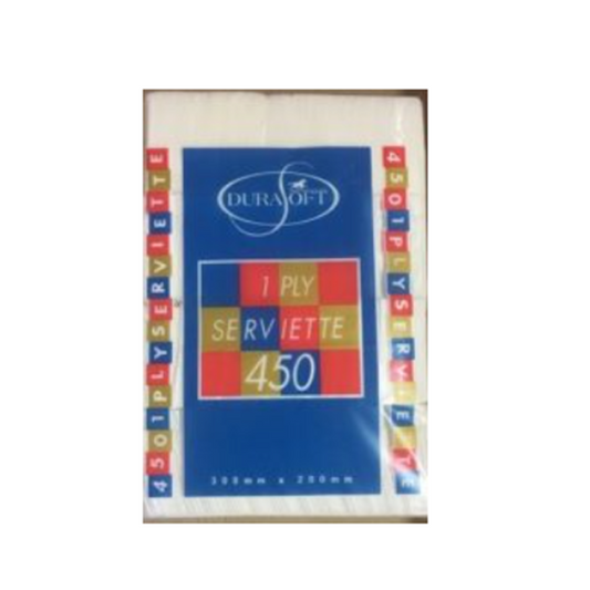 Durasoft Luncheon Napkins 1ply White MF (450x4) 1800pcs - VS Packaging