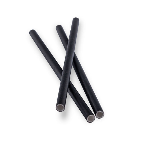 Cocktail Paper Straw Black - VS Packaging