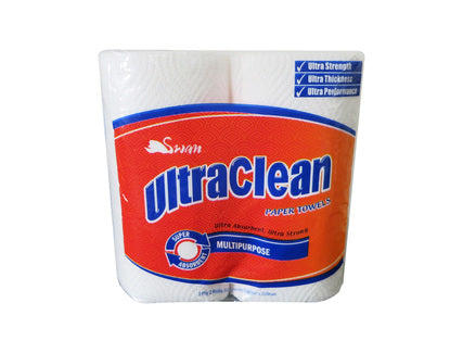 Swan 2ply Ultra Clean Kitchen Towel 2 Rolls/Pack 24 Rolls/Carton - VS Packaging