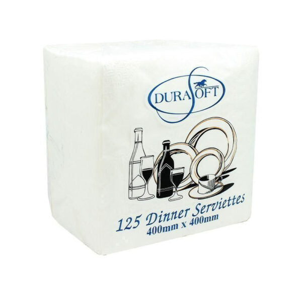 Durasoft 2ply White Dinner Napkins 1000pcs - VS Packaging