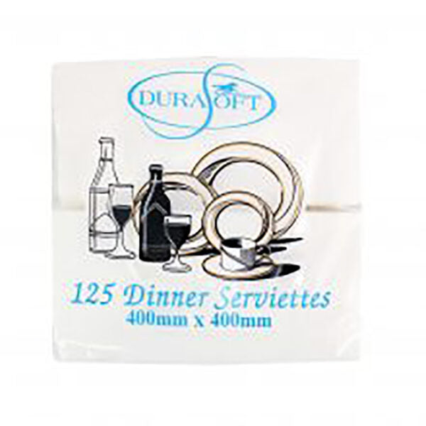 Durasoft 2ply White Dinner MF Napkins 1000pcs - VS Packaging