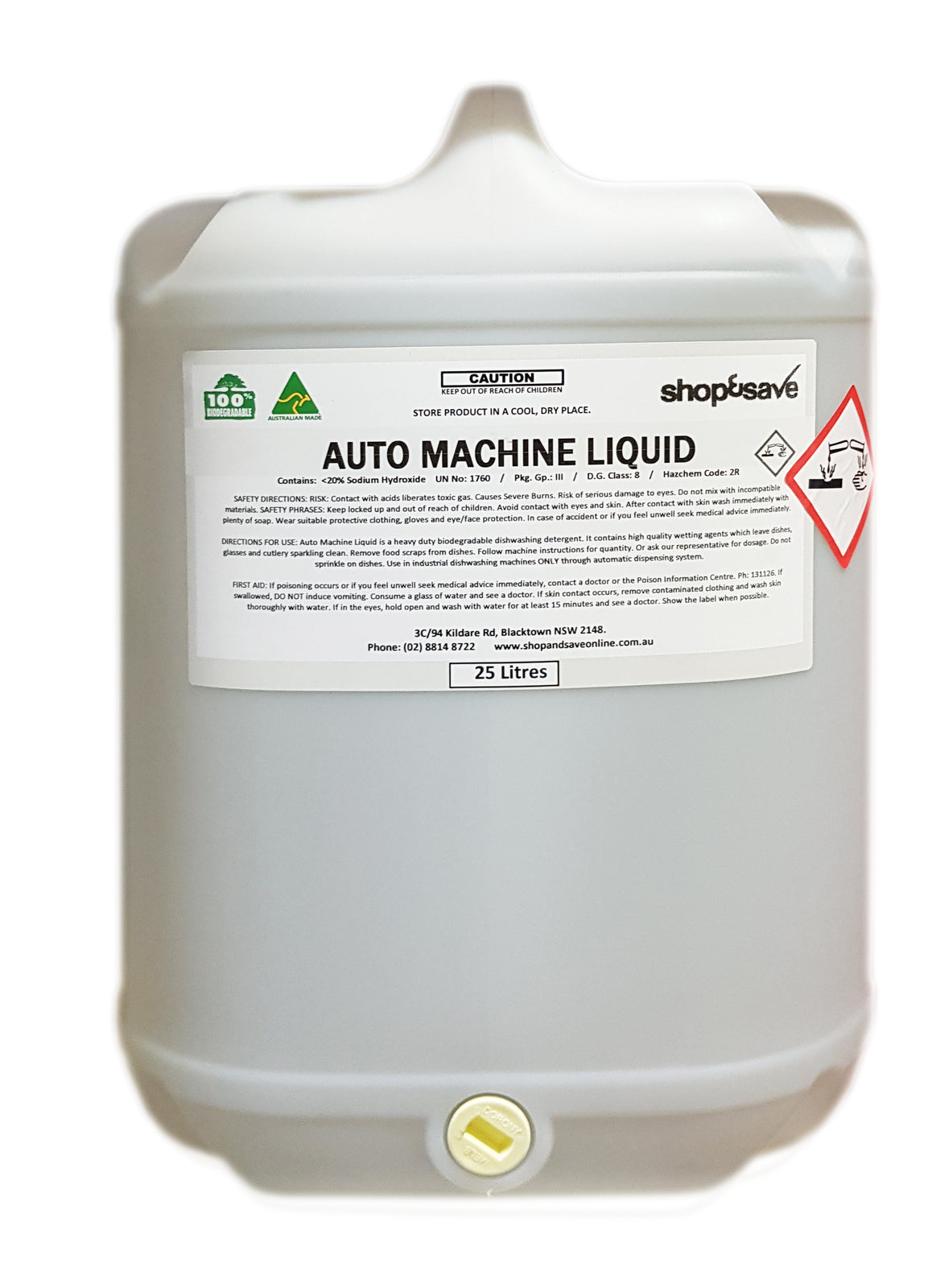 Bingo 20L Auto Dishwasher Machine Liquid - VS Packaging