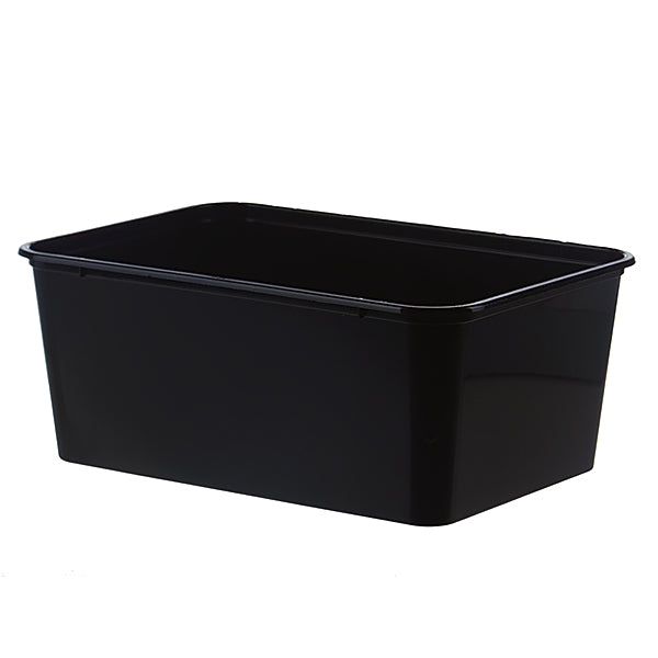 TLT 1000ml Rectangular Takeaway Container Base Black - VS Packaging