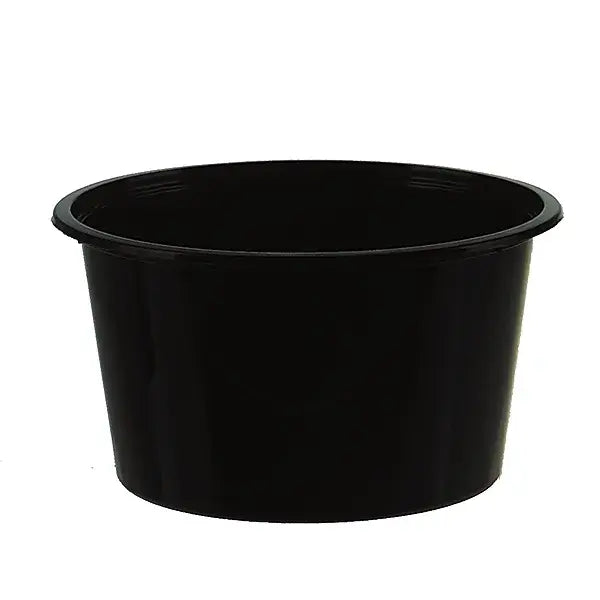 Plastic Round Container Base Black- 16oz - VS Packaging