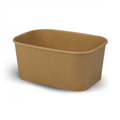 Kraft Rectangular Container 1000ml Base - VS Packaging