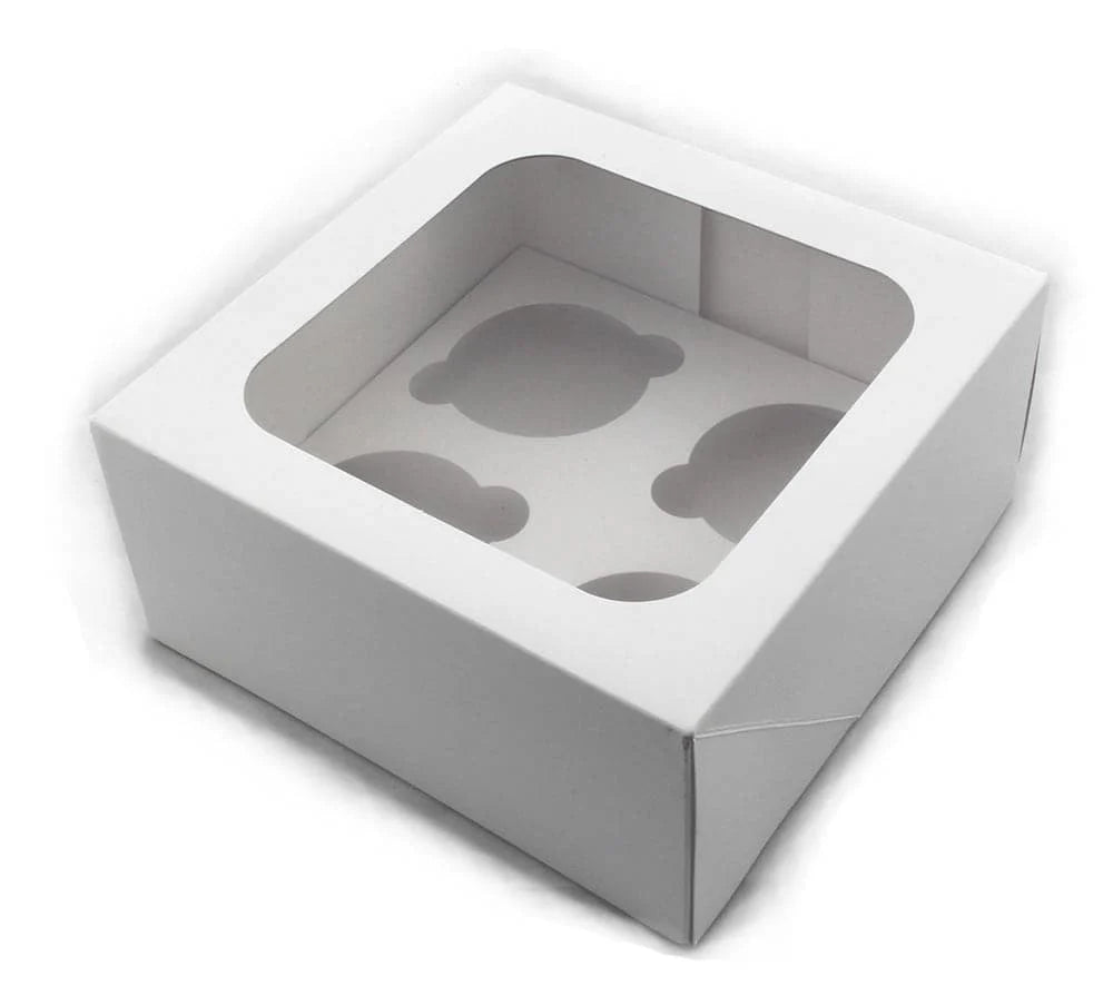 F4 Premium Cupcake Boxes with 4 Standard Holes Insert (10pcs) - VS Packaging