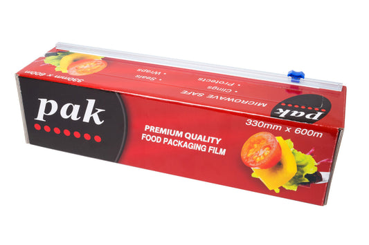 PAK Cling Wrap Roll – 33cm × 600M Commercial Food Service Film