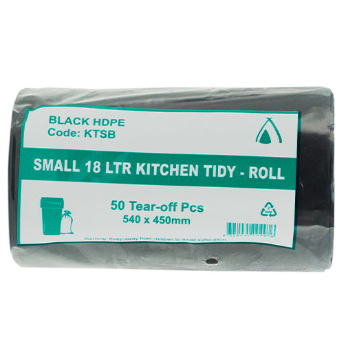 18L Kitchen Tidy Roll Small Black - VS Packaging