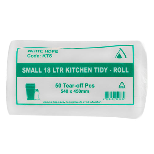 18L Kitchen Tidy Roll Small White - VS Packaging