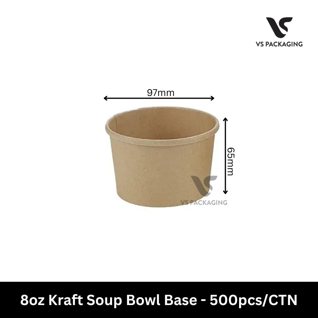 8oz kraft soup bowl base disposable takeaway paper bowl 1000pcs carton