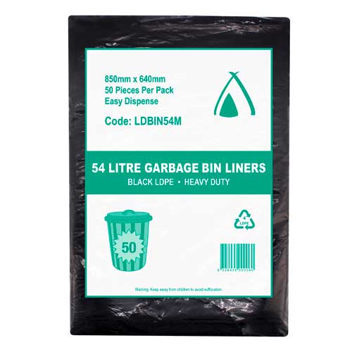 54L LDPE Medium Duty Bin Liner - VS Packaging