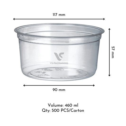 12 oz PET clear round container acai bowl disposable deli cup – bulk takeaway packaging Australia