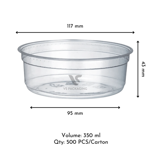 8 oz PET clear round container acai bowl disposable deli cup – bulk takeaway packaging Australia