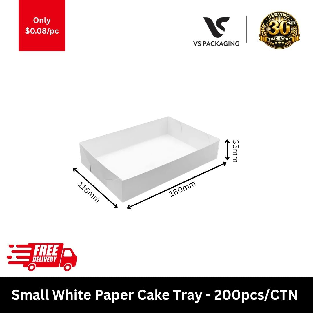 small white paper cake tray 180x115x35mm disposable dessert tray 200pcs carton