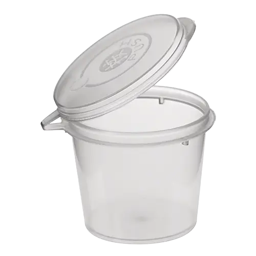 EasyP 1oz SC1 Sauce Container with Hinged Lid - VS Packaging