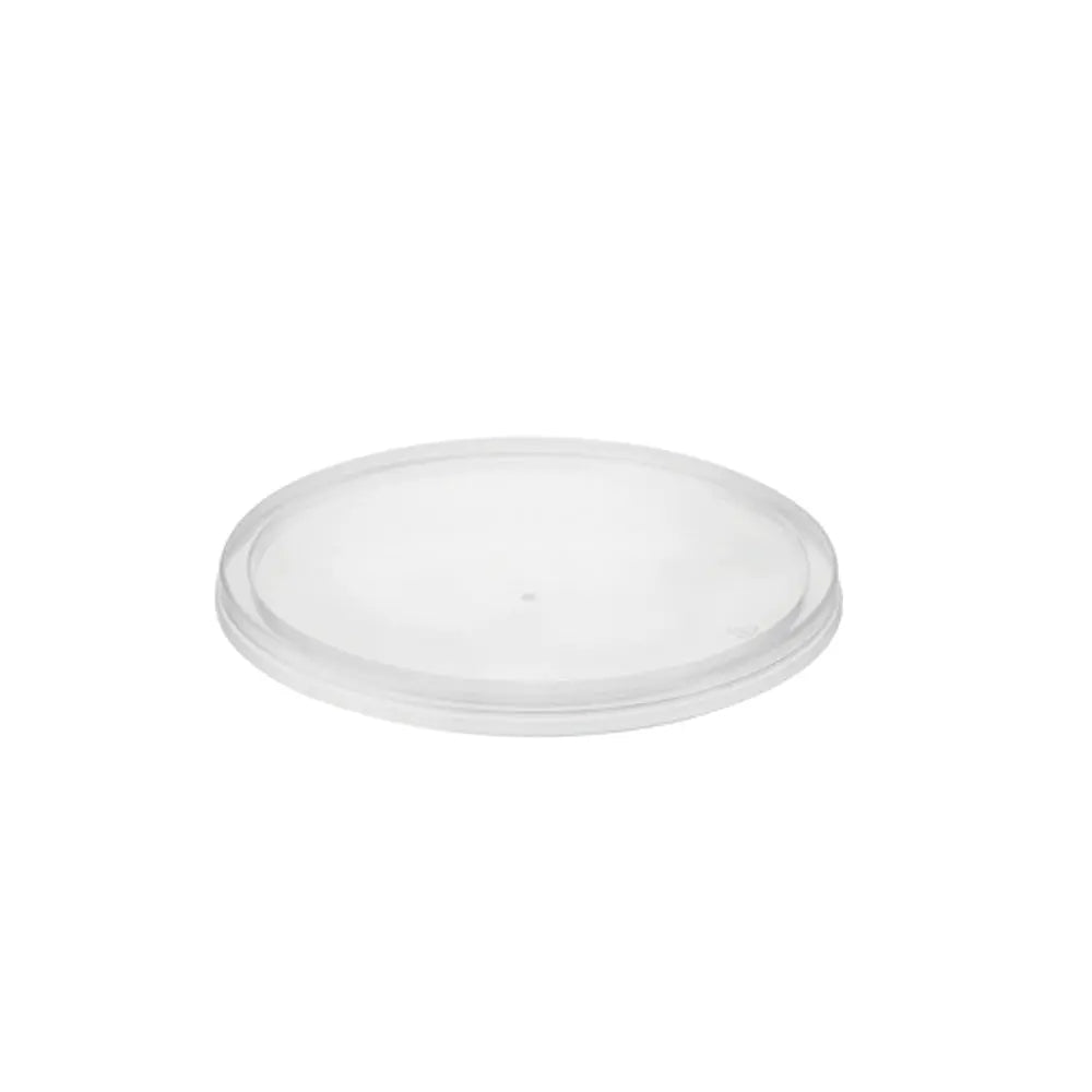 TLT Round Plastic Takeaway Flat Lids (Clear) - VS Packaging