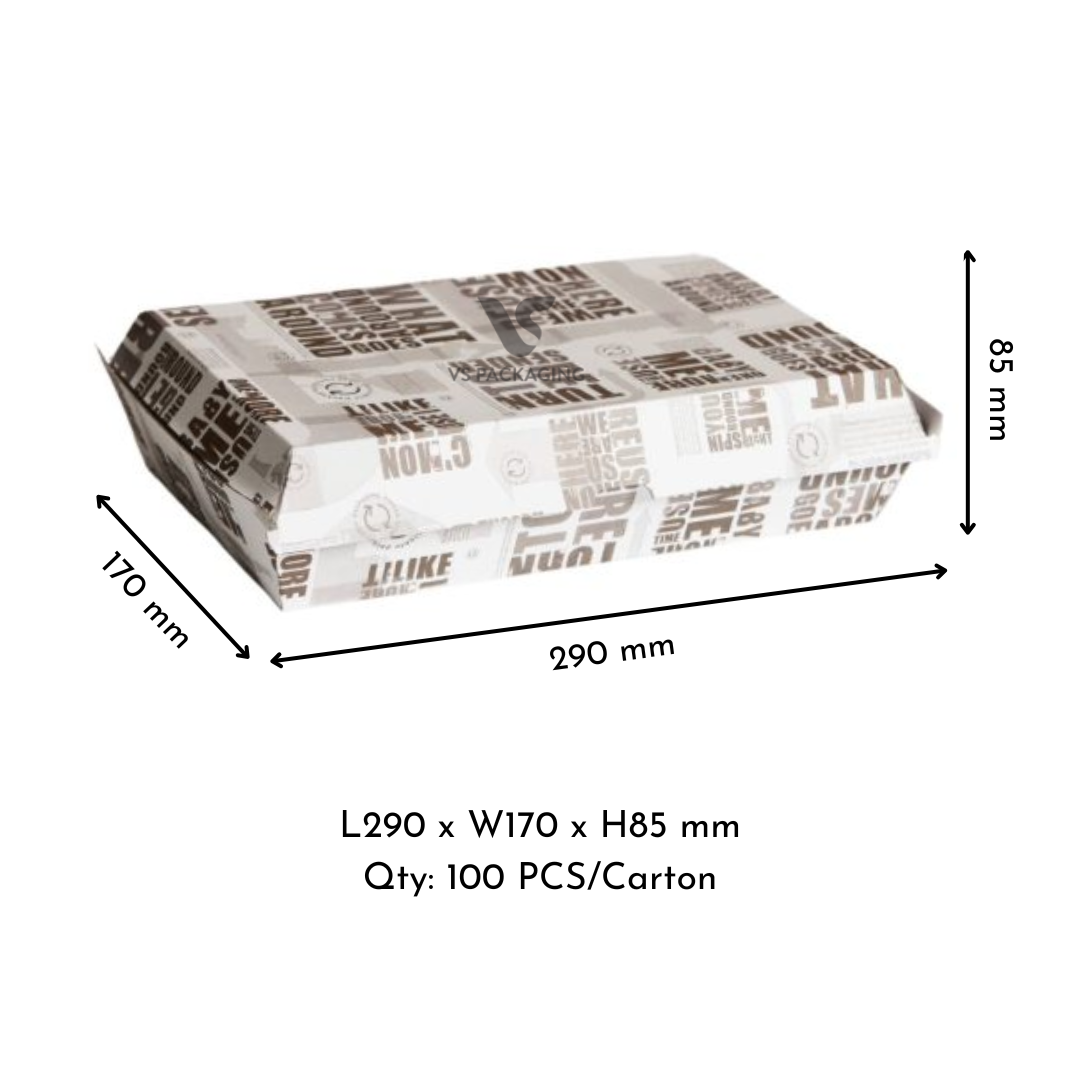 Visy Original Enviro corrugated family box 290 × 170 × 85mm – eco-friendly large cardboard clamshell by VS Packaging Australia