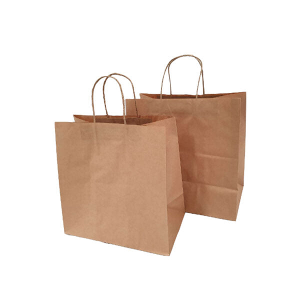 SW BTB-M32-T Kraft Takeway Paper bag 330*320*150mm 200pcs - VS Packaging