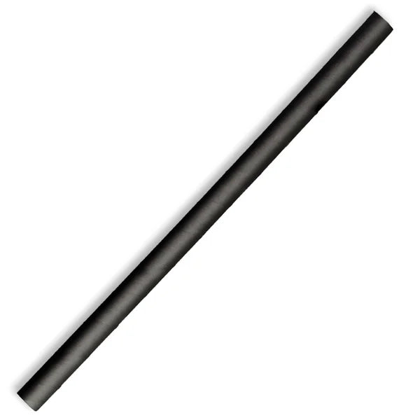 Thick Shake Paper Straws Black 8x200mm - VS Packaging