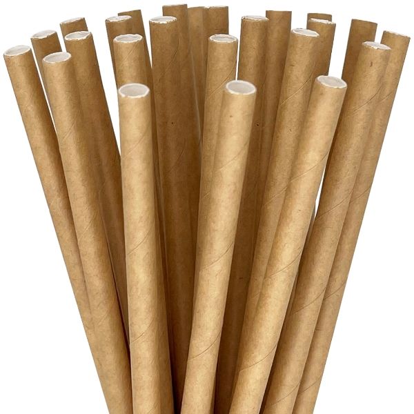 Regular Paper Straw Kraft 6*197mm 2500pcs - VS Packaging