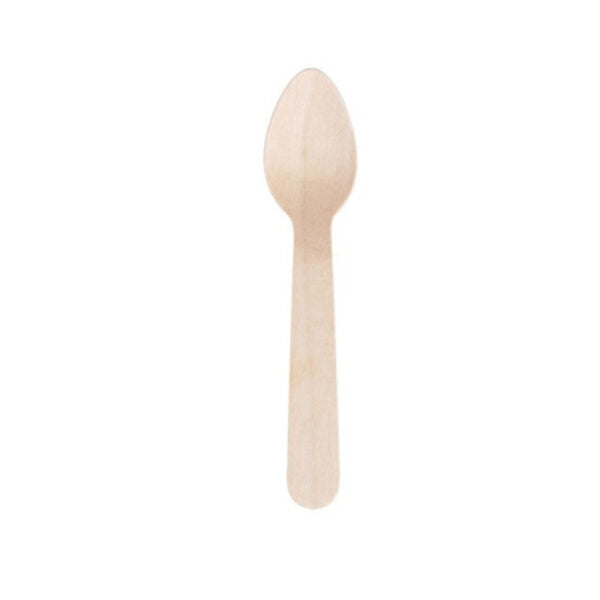 Wooden Teaspoons 110mm Retail Pack 5000pcs - VS Packaging