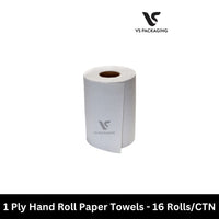 1 Ply Hand Roll Paper Towels Biobox - 16 Rolls/CTN VS Packaging