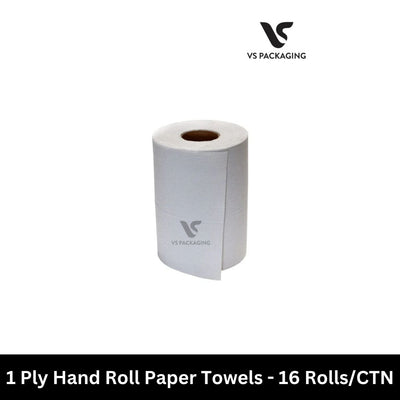 1 Ply Hand Roll Paper Towels Biobox - 16 Rolls/CTN VS Packaging