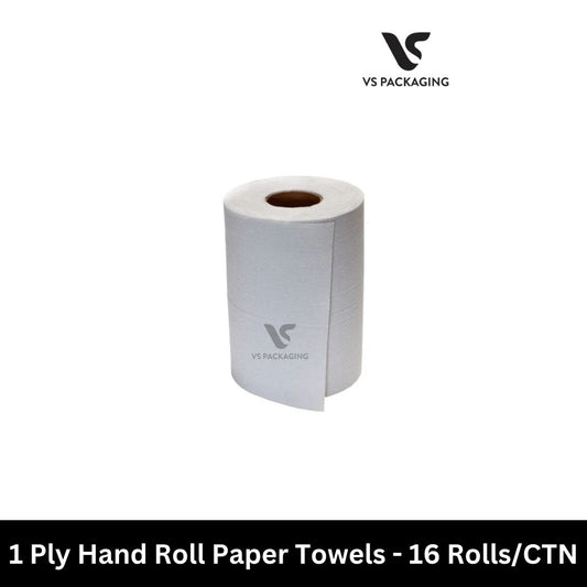 1 Ply Hand Roll Paper Towels Biobox - 16 Rolls/CTN VS Packaging