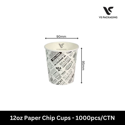 12oz Paper Chip Cup - 1000pcs/CTN VS Packaging