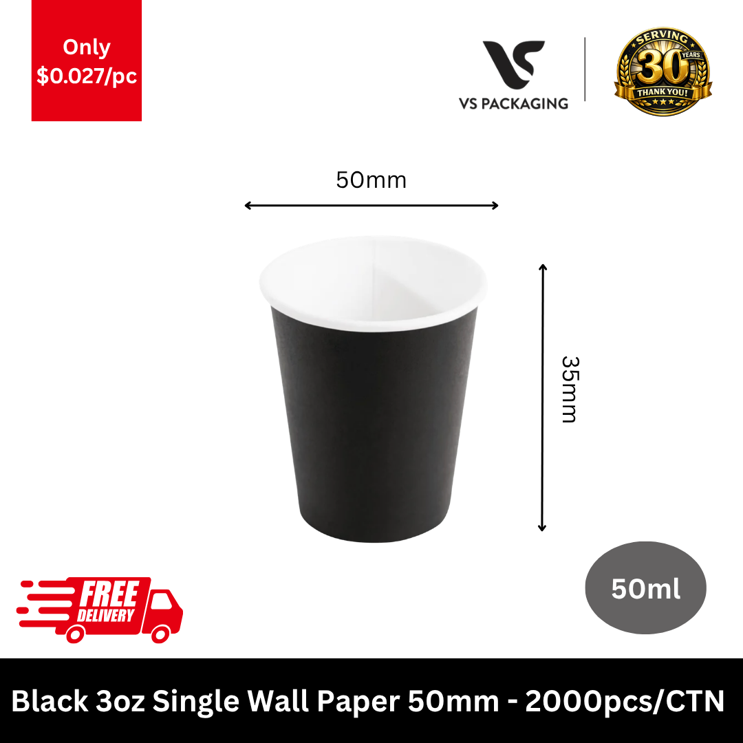 black 3oz coffee cups 50ml espresso paper cups 50mm australia bulk
