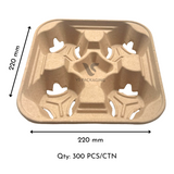 4 Cup Moulded Drink Holder – Recycled Pulp – VS Packaging