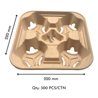 4 Cup Moulded Drink Holder – Recycled Pulp – VS Packaging