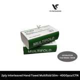 2ply Interleaved Hand Towel Multifold Slim - 4000pcs/CTN VS Packaging