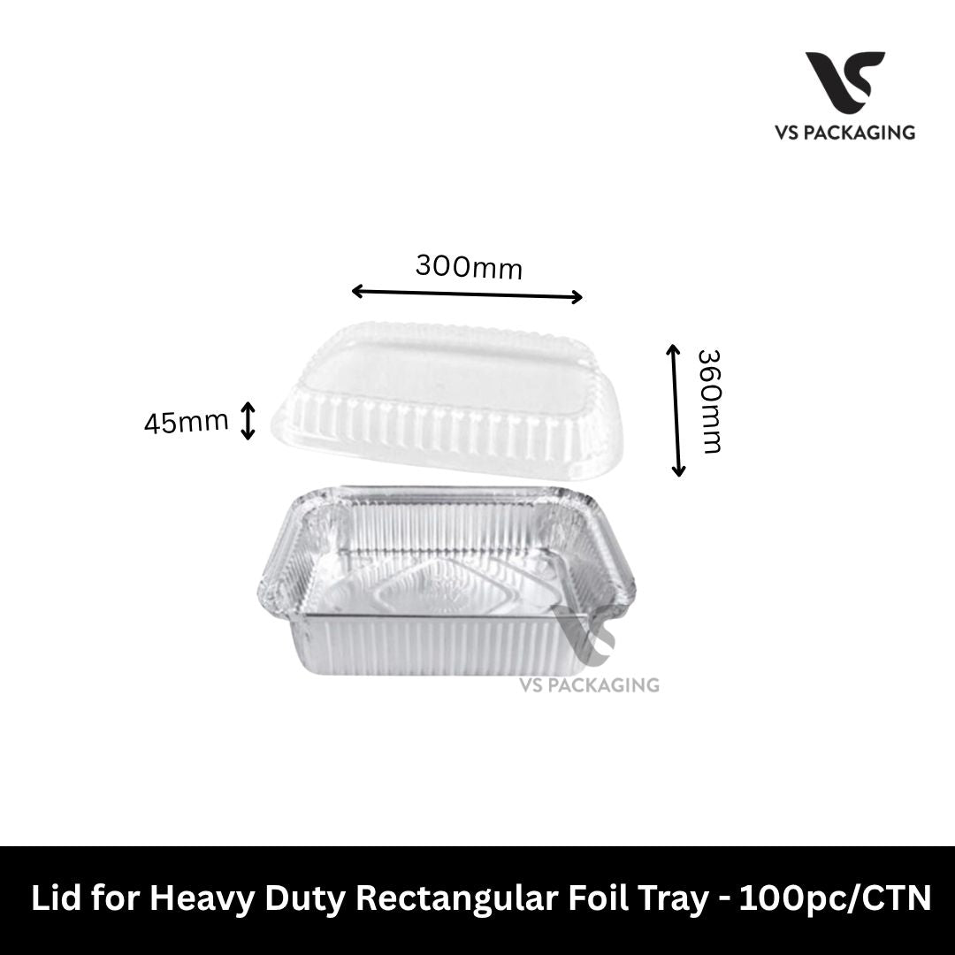 lid for heavy duty rectangular foil tray 300x360x45mm disposable catering lid 100pcs carton