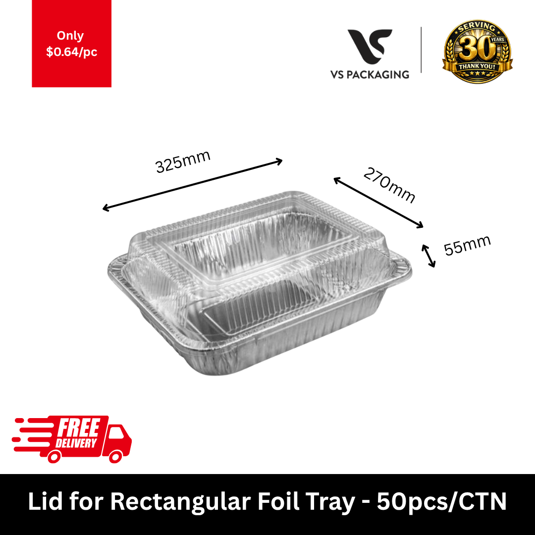 lid for rectangular foil tray 325x270x55mm disposable catering food tray lid 50pcs carton