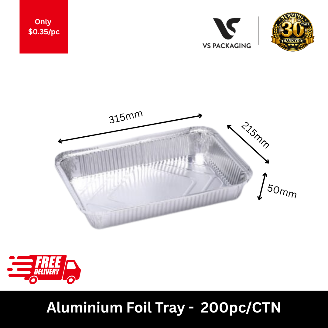 aluminium foil tray 315x215x50mm disposable catering takeaway tray 200pcs carton
