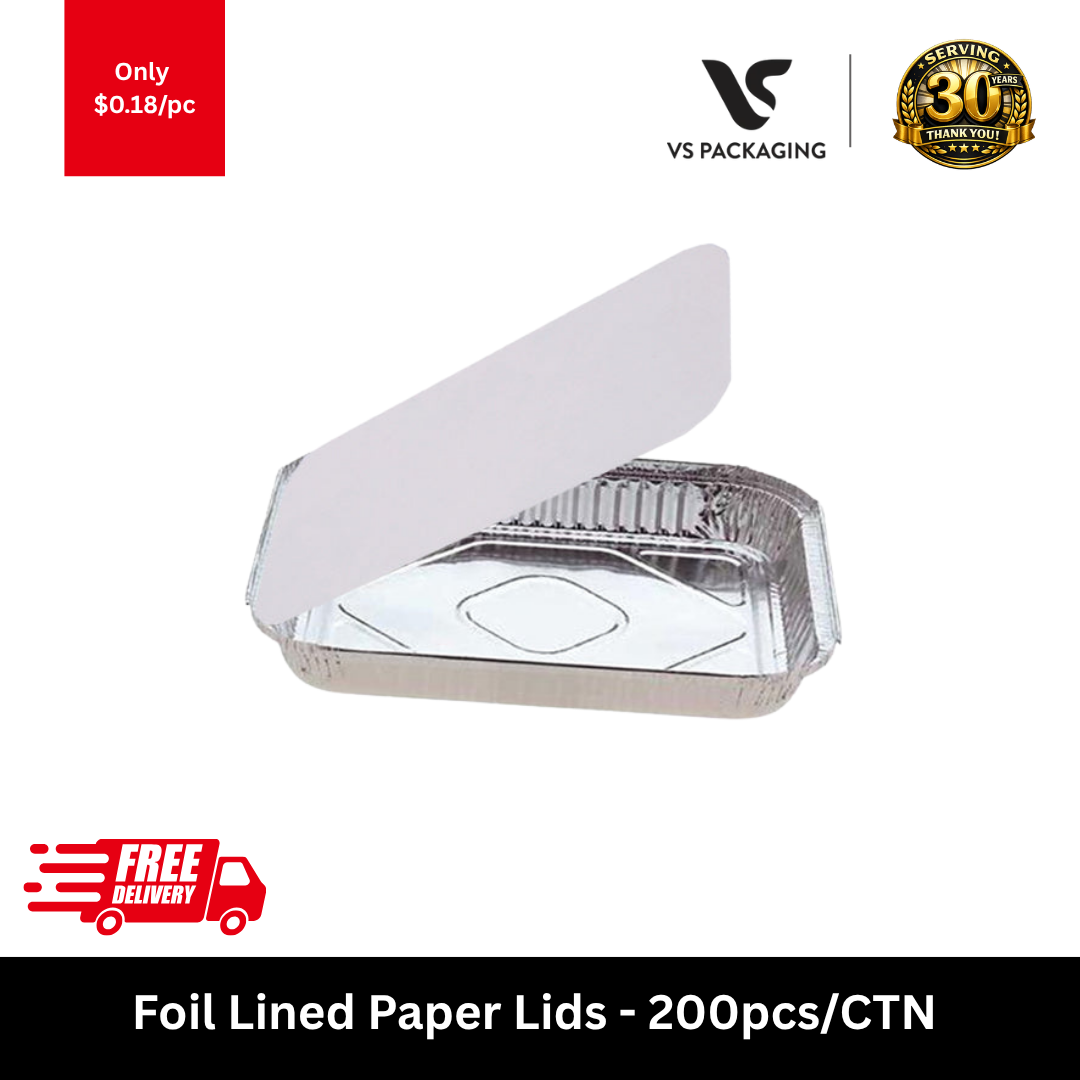 foil lined paper lids 315x215x50mm disposable catering tray lids 200pcs carton