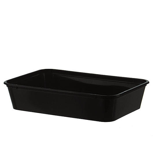 TLT 750ml Rectangular Takeaway Container Base Black