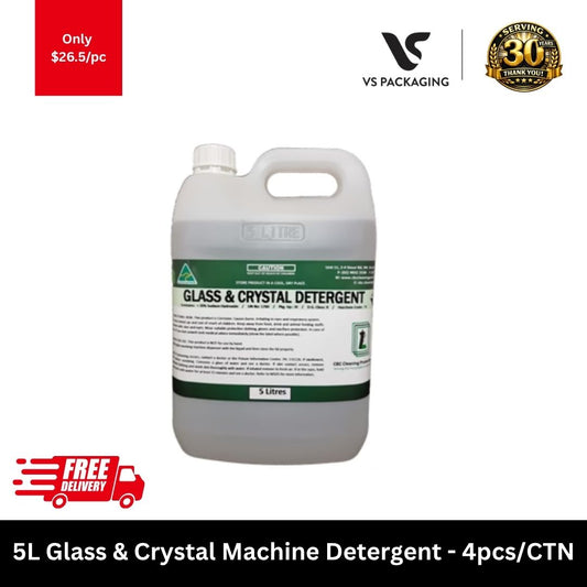 5L glass and crystal machine detergent commercial dishwasher cleaner for bars restaurants and hospitality venues