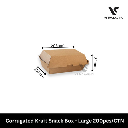 Kraft Corrugated Snack Box Large - 200pcs/CTN VS Packaging