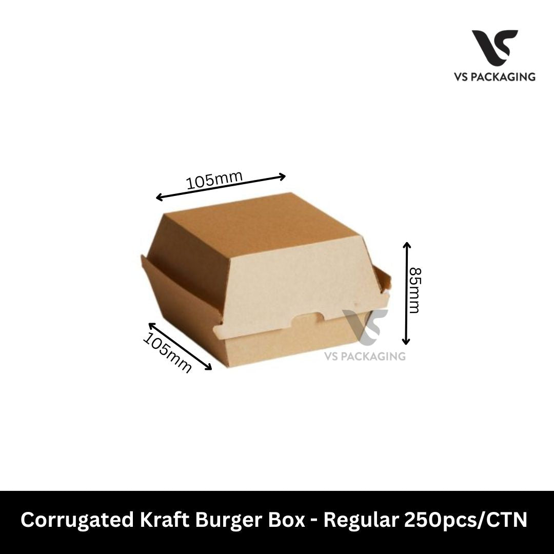 regular kraft burger box takeaway food container eco friendly clamshell brown burger box 250pcs carton Australia