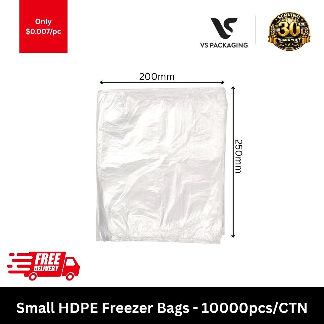small HDPE freezer bags 200mm x 250mm 10000pcs carton food storage packaging bags