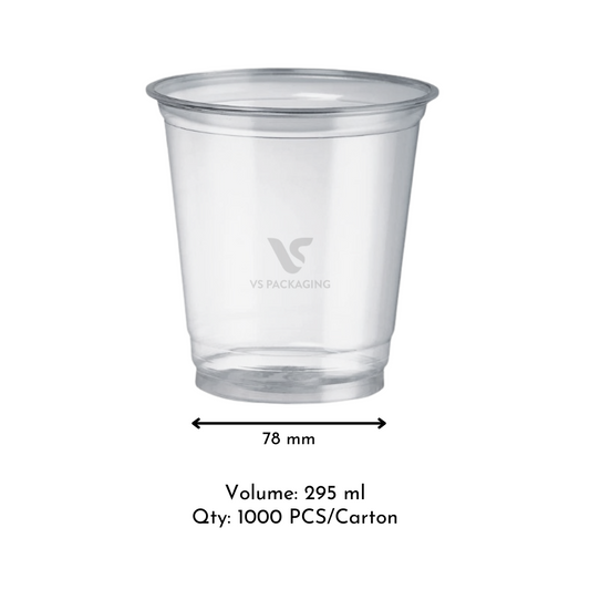 Honor 10 oz PET cup 295 ml disposable cold drink cup bulk pack 1,000 pcs – takeaway packaging Australia