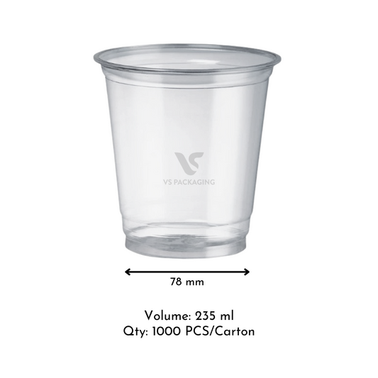 Honor 8 oz PET Cup (235 ml) – Disposable Cold Drink Cup VS Packaging