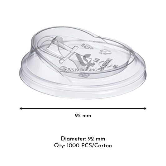 Honor 92 mm PET sipper lid for Honor Series PET cups – bulk takeaway packaging Australia