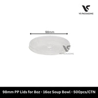 98mm PP soup bowl lids disposable plastic lids for takeaway bowls 1000pcs carton