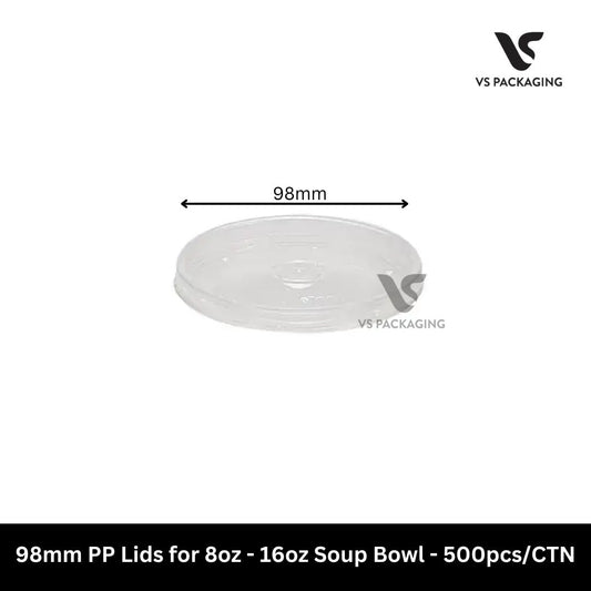 98mm PP soup bowl lids disposable plastic lids for takeaway bowls 1000pcs carton