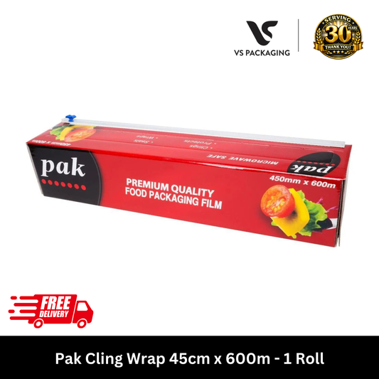 Pak Cling Wrap 45cm x 600m - 1 Roll VS Packaging