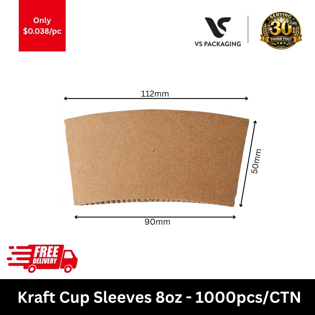 kraft 8oz cup sleeves cardboard coffee cup sleeve insulation takeaway 1000pcs carton